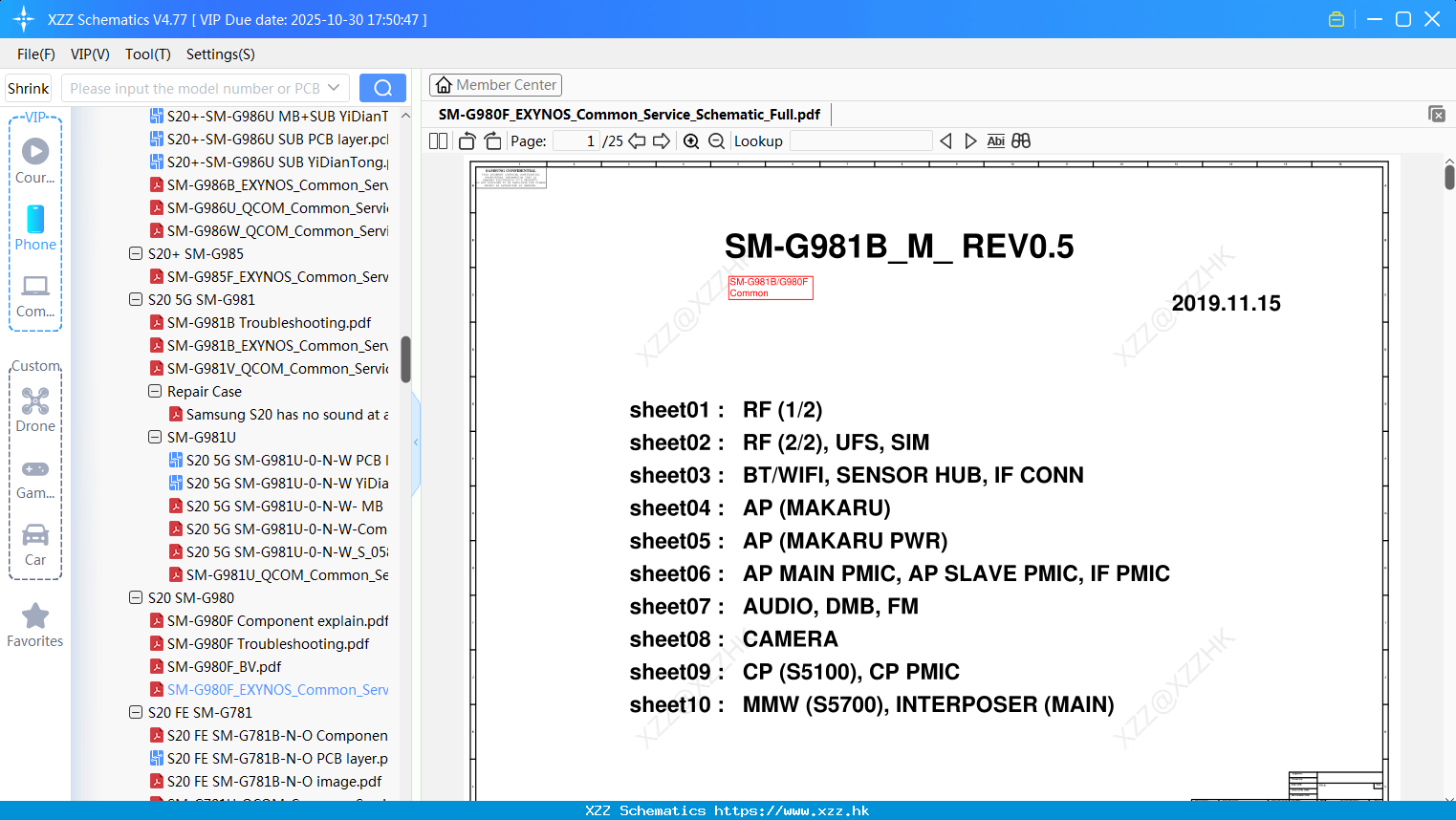 Samsung SM-G980F_EXYNOS_Common_Service_Schematic_Full